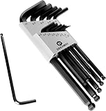 DeeAWai Innensechskantschlüssel Satz 13 tlg HX | DIY Innensechskantschlüssel mit Kugelkopf 1,27 bis 10 mm Cr-V-Stahl Winkelschlüssel Set für Reparatur von mechanischer Geräte Fahrräder