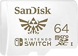 SanDisk MicroSD Nintendo Switch Micro SDHC Speicherkarte für Switch & Switch Lite SDSQXAT-064G Legend of Zelda Triforce Design Bundle mit (1) GoRAM Kartenleser (64 GB, 1 Stück)