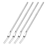 sourcing map 4Stk Edelstahl Fruchtgabeln 8.66' Salat Obstgabel Dessertgabel Kuchengabel 2 Zinken Probiergabel für Geburtstag Party Hochzeit Restaurant