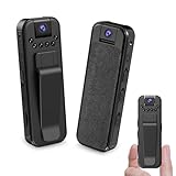 Jiyibidi Kleine Körperkamera 1080P Tragbare Body Cam mit Nachtsicht Mini Überwachungskamera Audio Video Aufzeichnung Mini Sicherheits Videokamera Body Camera für Haustiere Aussen Überwachung
