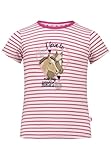 SALT AND PEPPER BY KIDS PARK Mädchen Pferde Stickmotiv und Pailletten T-Shirt, Camelia pink, 128 cm-134 cm