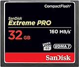 SanDisk Extreme Pro CompactFlash Speicherkarte 32 GB (UDMA7, 4K- und Full-HD-Videos, VPG 65, temperaturbeständig, 160 MB/s Übertragung)