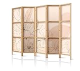 framed concept - Paravent Raumteiler aus Holz 225x172 cm, 5-teilig, einseitig, im orientalischen Stil