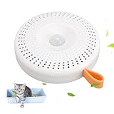 Tragbarer intelligenter Katzenstreu-Deodorierer, außergewöhnliche Geruchsentfernung mit einfacher Ein-Knopf-Steuerung zur Entfernung von Haustiergerüchen, geeignet für Katzentoiletten, Hundebereiche