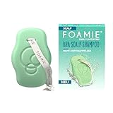 Foamie Festes Shampoo SCALP, Anti-Schuppen Shampoo Kopfhaut mit BHA, Salizylsäure & Malvenblütenextrakt, Spezialisiert auf Kopfhautpflege, Kraftloses Haar & Anti-Schuppen Lösung, 80g