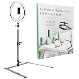 Verstellbare Tischhalterung Für Telefonstative Mit 360-Grad Drehungen Für Videoaufnahmen Live Streaming Backen Scannen Projekte Desktop Fotografie Beleuchtungsset Mit Mikrofonhalterung