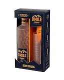 9 Mile Vodka Geschenkverpackung inkl. Glas (1 x 0,7 Liter) - inkl. LED-Beleuchtung - Granite Rock Filtrated Premium Wodka - 4-fach destilliert - Milder Geschmack - Als Drink, Shot oder Geschenkidee