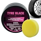 Politur Für Autoreifen | 120g Reifenpflegemittel | Reifenreiniger und Schwarzer Glanz mit,für ein Aussehen wie neu bei LKW Motorrad und mit langanhaltendem hellem Glanz Schutz