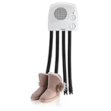 Melissa 16540012 Schuhtrockner elektrisch - Schuh- und Stiefelwärmer - Heizung mit Gebläse und Zeitschaltuhr - für 2 Paar Schuhe/Handschuhe - Weiß, Hell