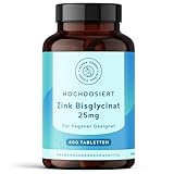 Zink 25mg - 400 vegane Tabletten - 1+ Jahr Vorrat - Zink Bisglycinat Hochdosiert - Hohe Bioverfügbarkeit - In Deutschland produziert & Laborgeprüft - Für Immunsystem, Haut, Haare & Nägel - Alpha Foods