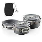 Naturehike Camping Topfset Geschirr Kochgeschirr Set Kochtopf für 2-4 Personen Zum Camping Outdoor Wandern Picknick BBQ (2-4 Personen)