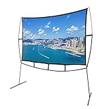 Kaichenyt Projektion Leinwand mit Stand, tragbare 16: 9 Full HD 4K Outdoor Indoor Projector Screen mit Tragetasche Videoleinwand für Heimkino Camping und Freizeitveranstaltungen usw