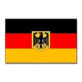 Deutschland Fahne mit Adler Wappen 90x150 cm – Bundesdienstflagge zum Hissen