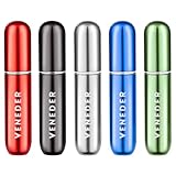 Veneder 5 Stück Parfümzerstäuber 2.0, Nachfüllbare Parfüm Zerstäuber 5ml, Taschenvernebler, Portable Mini Parfüm-Sprühflaschen mit Sichtfenster, Perfekt für Reisen