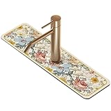 Küchenarmaturenmatte, 15x5, 5 Küchenspüle Matte, Wasserabsorbing Diatom Schlamm Waschbecken Spritzschutz Nicht rutsch hinter dem Wasserhahn Sinkmat