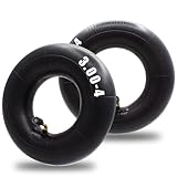 2 Stück 3.00-4 (260x85mm) Schlauch mit Gebogenem Ventil TR-87, Rasenmäherreifen Luftschlauch aus Verdicktes Gummi, Kompatibel mit Rasenmäher, Schubkarren, Gartenanhängern, Go-Karts