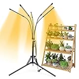 chennnls 360° LED Pflanzenlampe Grow Light Vollspektrum, Wachstumslampe Pflanzenlampe Pflanzenleuchte Pflanzenlicht Vollspektrum, Grow Lampe für alle Arten von Pflanzen, Led-lampe Mit Fünf Köpfen