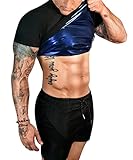 FUXERT Sauna-hemden, verschwitzte sauna-anzüge für männer, gymnastikgymnasien, druckende hemden und figurmane in der sporthalle（SOBK L