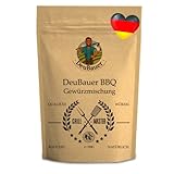 DeuBauer® BBQ-Grillgewürze aus Deutschland - extrem leckerer Geschmack als Rub Gewürzmischung Dust BBQ-Gewürz für Fleisch, Smoker, Grill, und Pfanne, Rub-Gewürzmischung Grillgewürze 250g