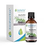 BIOHERBA Wacholder Tropfen - Juniperus Communis L. Tinktur 50 ml mit Vitamin B12 - Unterstützt Nervensystem und psychische Funktion, PZN 18218024