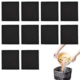 ZORVYN 10 Stück Aktivkohlefilter, geeignet für Kompostbehälter, entfernt effektiv Gerüche und verbessert die Raumluftqualität, quadratischer Bio-Behälterfilter