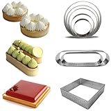 Healifty 6,5cm Runder Edelstahl Tortenring Perforierter Mousse und Tarteschalen Backrahmen Antihaftbeschichtet für Kleine Kuchen und Käsekuchen Langlebiges Backzubehör