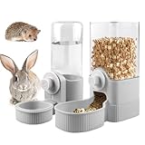 Vegena Trinkflasche Kaninchen Automatischer 2-In-1 Automatisches Futter- Und Wasserspender, Hängender Automatischer Futterspender Futterspender Und Wasserspender Für Katzen, Kaninchen, Meerschweinchen