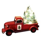 Christbaumschmuck Schwebender Pick-up 3D,Auto Christbaumschmuck - Harz Anhänger Festliche Lichterkette Deko Für Outdoor Indoor Fest Haus Party Veranstaltung