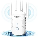 QLOCOM 2024 Neuestes WLAN Verstärker 1200Mbit/s, WLAN Repeater Dualband 5GHz & 2.4GHz WiFi Booster mit WPS, WiFi Internet Verstärker Kompatibel Allen WLAN Geräten