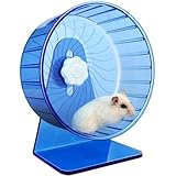 Hamsterrad,Silent Laufräder Hamster Rad,Silent Wheel,Super Silent Hamster Übungsräder,Einstellbarer Stand Hamster Übungsräder,Ruhiges Rattenrad (Φ 14cm, Blau)