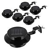 Cepewa Solar Dachrinnenleuchte 6er Set │ 12x6x12cm Kunststoff Eisen Lampe LED Leuchte │ Dachrinnenbeleuchtung Outdoorlight (1 x 6er Set Dachrinnenleuchte)