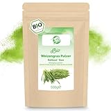 Curly Superfood Weizengraspulver Bio 500g - Laborgeprüft, 100% naturrein & ohne Zusätze - Bio Weizengras Pulver in Rohkostqualität - Deutsche Abfüllung & ohne Konservierungs- & Zusatzstoffe