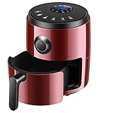 Air Fryer Backofenölfrei (kostenloses Rezept), Heißluftfritteuse 1200W mit Breakpoint-Speicher, digitalem Touchscreen-Timer und Temperaturregelung, abnehmbarer Antihaftspülmaschinenfester Korb für