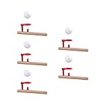 BESPORTBLE 5 Stück Holz Pusteball Set Für Kinder, Schwimmendes Blasrohr Spielzeug Zur Verbesserung Der Atemkontrolle Und Eltern-Kind Interaktion, Ideal Für Spielspaß Und Geschicklichkeitstraining