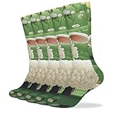 FZQVSGW Lebkuchenhaus Athletic Socken 5er Pack Atmungsaktive Crew Socken Outdoor Sportsocken für Männer Frauen, Niedliches Cartoon-Schaf, 49.5 EU