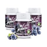 Xylit Bonbon Sauberer Atem Blaue Traube | 300 Xylit Bonbons | Keine Chance für Karies: zuckerfrei für angenehmen Atem | vegan & ohne Aspartam | 3 x 70g