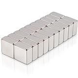 MAGXCENE 10x10x5mm Neodym Magnet Extra Stark Magnete Rechteckig, Mini Magnete Klein Magnete Stark Magnetstreifen für Kühlschrank Magnettafel Whiteboard Magneten 20 Stück