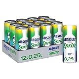 Absolut Vodka Sprite Zitrone-Limette - alkoholhaltiges Mixgetränk aus Wodka und erfrischendem Zitronen-Limetten-Geschmack in stylischen Einweg Dosen (12 x 250 ml)