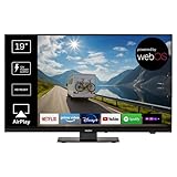 Reflexion LDDX32IBT-Black Smart LED Fernseher 19 Zoll /47 cm, LG webOSHub, Wohnwagen/Wohnmobil/Camping/Caravan/Boot/LKW TV, Slimline mit DVD-Player & Bluetooth