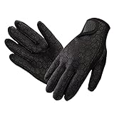 eurNhrN Neoprenanzughandschuhe 1,5 mm Wärme -Tauch -Handwäsche Nicht -Slip -Schwimm -Fäustlinge 1Pair m Schwarze Tauchhandschuhe