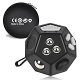 VCOSTORE Mini Fidget Stresswürfel Cube 12 Seiten, Angst Entlastung, Tragbares Anti Stress Spielzeug für Kinder und Erwachsene mit ADHS ADD OCD Autismus, Schwarz