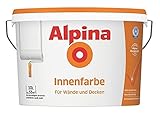 Alpina Innenfarbe, universelle Wandfarbe, 10 Liter, weiß, matt