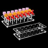 Besttoolifes Lutscherständer aus Acryl mit 10/21 Löchern, für Cake-Pops, Süßigkeiten und Desserts, mit stabilem 4-Säulen-Design und lebensmittelechtem Material (21 Löcher)