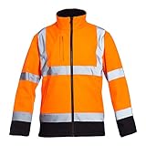 Blackrock Warnschutz Softshell-Jacke Arbeitsjacke Warnjacke Herren & Damen, warm, winddicht & wasserabweisend, hohe Sichtbarkeit, reflektierende Sicherheitskleidung, vollständig EN-zertifiziert