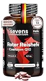 Roter Reis Hochdosiert - 400 Premium-Tabletten - Mit Coenzym Q10 - Monascus purpureus - Fermentierter Roter Reis - 100% Natürlich, Gluten- und Laktosefrei
