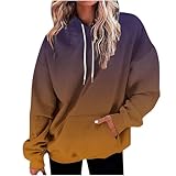 BOTCAM Damen-Kapuzenpullover Oversize Langärmelig Hoodie Casual Winter Sweatshirt Mit Kapuze Langarmshirt Pulli Sweatshirts Pullover Locker Oberteil Langarm Rundhals Pulli Basic Plüsch Fleecepulli