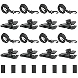 Gbformat 8er Set Haltebänder & 8 Klammern Zubehörteile für Pool Aufroller Aufrollvorrichtung, Befestigungsbänder für Fahrbares Aufrollsystem für Pool-Planen/Fahrbar Solarfolie/Abdeckungen Poolfolie