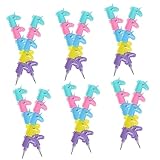 jojofuny 12 Stück Kreative Pack Stapelbare Buntstifte Cartoon Einhorn Design für Schulbedarf oder Mitbringsel Langlebig und Ergonomisch für Angenehmes Schreiberlebnis