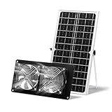 SUNYIMA Solar Ventilator, 15W 9.84FT wasserdichter Solar Dual Auspuffventilator für kleine Hühnerställe, Schuppen, Haustierhäuser, Gewächshaus-Luftzirkulation im Freien