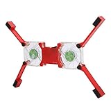 BAFOVY Laptop-Kühlpad, USB-betriebener, Faltbarer Notebook-Kühler mit Zwei Lüftern, Rutschfestes Design für Gaming oder Arbeit (Rot)